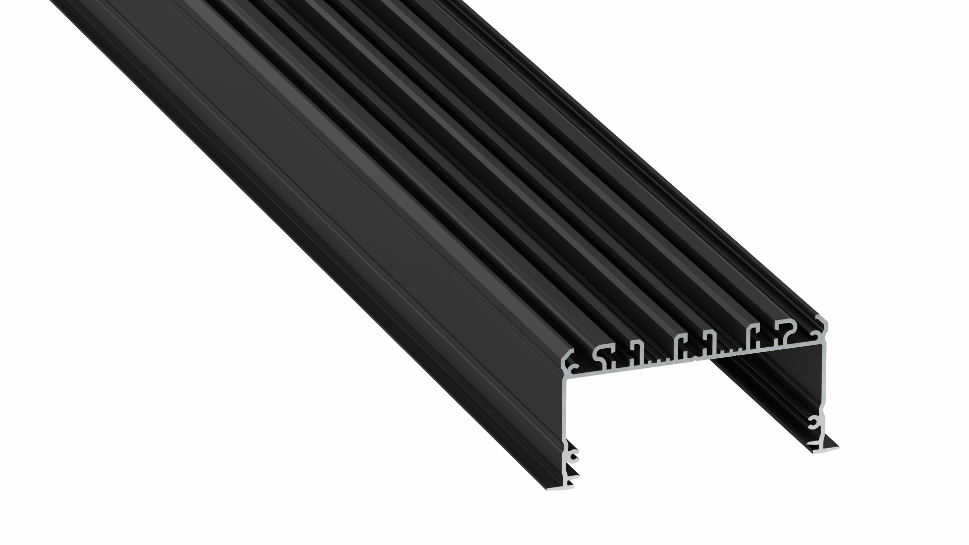 Lumines profile type inLARGO lacquered black, 6,15 m